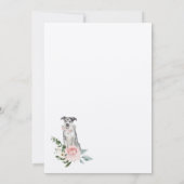 Invitation Aquarelle Catahoula Leopard Chien & Rose Floral (Dos)