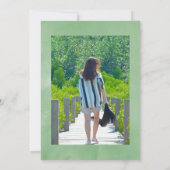 Invitation Aquarelle Célébration géométrique de la vie (Dos)