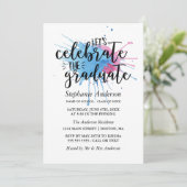 Invitation Aquarelle | Célébrer le diplômé (Debout devant)