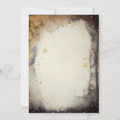 Invitation Aquarelle céleste fille lune Or étoiles Sweet 16 (Dos)