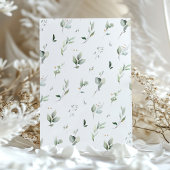 Invitation Aquarelle Cercle de l'amour Vert Or Foliage