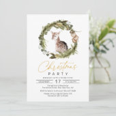 Invitation Aquarelle Cerf Pin Wire NoëlFête (Debout devant)