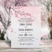 Invitation Aquarelle Cerisier Fleur rose Mariage