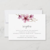 Invitation Aquarelle Cerisier Fleurs Accueil Mariage (Devant)