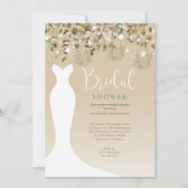 Invitation Aquarelle Chaîne Lights Lanterns Fête des mariées (Devant)