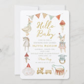 Invitation Aquarelle Champignons et Baby shower Whimsical (Devant)
