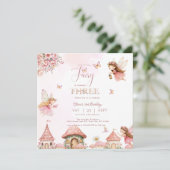 Invitation Aquarelle Champignons Fée 3ème forêt d'anniversair (Debout devant)