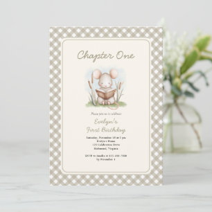 Invitation Aquarelle Chapitre Un Woodland 1er Anniversaire