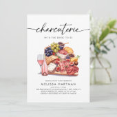 Invitation Aquarelle Charcuterie Fête des mariées du Conseil  (Debout devant)