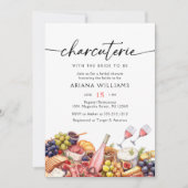 Invitation Aquarelle Charcuterie Fête des mariées du Conseil  (Devant)