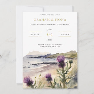 Invitation aquarelle Chardon