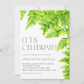 Invitation Aquarelle Chartreuse Vert Fermes Wedding shower (Devant)