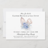 Invitation Aquarelle Chasse aux oeufs de Brunch de Pâques (Devant)