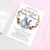 Invitation Aquarelle Chat Baby shower Purr-fect