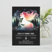 Invitation Aquarelle Cheval adorable Anniversaire (Debout devant)