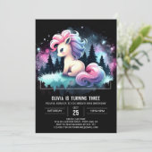 Invitation Aquarelle Cheval Simple Anniversaire (Debout devant)