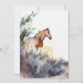 Invitation Aquarelle Chevaux Purple Sage Seveneth Anniversair (Dos)