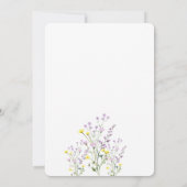 Invitation Aquarelle Chic Fleur Sauvage (Dos)
