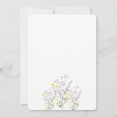 Invitation Aquarelle Chic Fleur Sauvage (Dos)