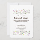Invitation Aquarelle Chic Fleur Sauvage (Devant)
