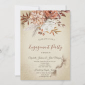 Invitation Aquarelle Chic Fleurs d'automne (Devant)