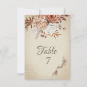 Invitation Aquarelle Chic Fleurs d'automne (Dos)