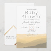 Invitation Aquarelle Chic Mountain | Baby shower Pastel (Devant / Derrière)