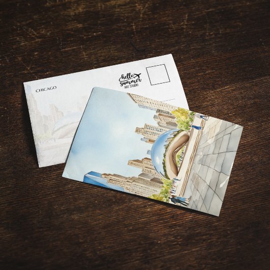 Invitation Aquarelle Chicago Bean