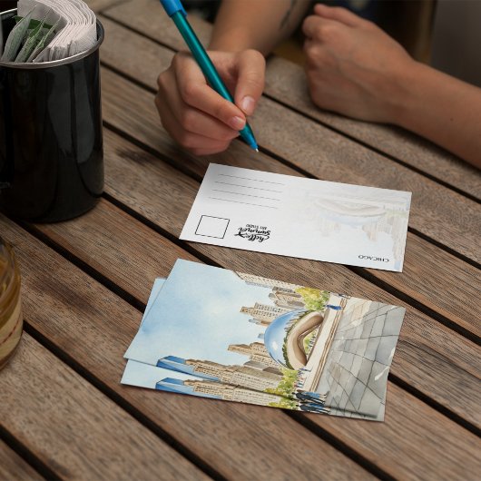 Invitation Aquarelle Chicago Bean