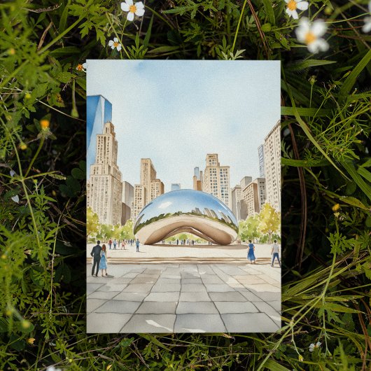 Invitation Aquarelle Chicago Bean