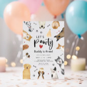 Invitation Aquarelle Chien Anniversaire