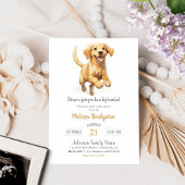 Invitation Aquarelle Chien Chien Chien Gros Frère Baby shower