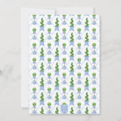 Invitation Aquarelle Chinoiserie Blue Bow Topiary (Dos)