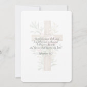 Invitation Aquarelle chrétienne Deux en Un (Dos)