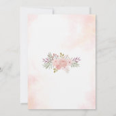Invitation Aquarelle Christian Blush rose Mariage Floral (Dos)
