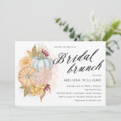 Invitation Aquarelle Chute Citrouilles et Foliage Bridal Brun
