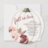 Invitation Aquarelle chute dans l'amour Fête des mariées Citr (Devant)