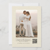 Invitation Aquarelle Chute Fleurs sauvages Faux Linge Mariage (Dos)