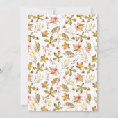 Invitation Aquarelle Chute Florale Lanterne Baby shower de co (Dos)