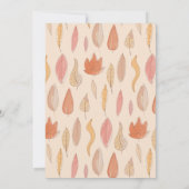 Invitation Aquarelle Chute laisse Boho Baby shower Floral (Dos)