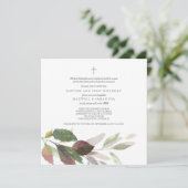 Invitation Aquarelle chute laisse Twins Baptême (Debout devant)