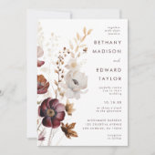 Invitation Aquarelle Chute Mariage floral (Devant)