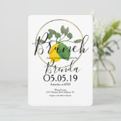 Invitation Aquarelle Citron Lime Citron (Debout devant)