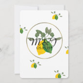 Invitation Aquarelle Citron Lime Citron Vert (Dos)