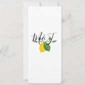 Invitation Aquarelle Citron Limoncillo Lime (Dos)