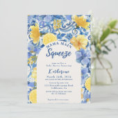 Invitation Aquarelle citron mama principal presser la douche  (Debout devant)