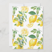 Invitation Aquarelle Citron Mariage (Dos)