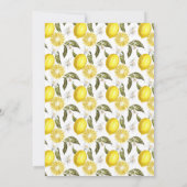 Invitation Aquarelle Citron thème Fête des mariées (Dos)