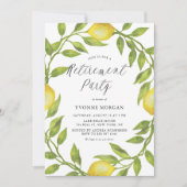 Invitation Aquarelle Citron vert Fête de retraite de la couro (Devant)
