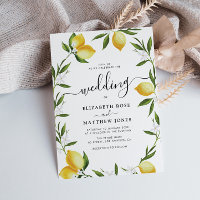 aquarelle citron vert feuillage mariage